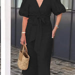 LYNORA | Robe midi élégante à encolure en v | Maya Deauville