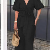 LYNORA | Robe midi élégante à encolure en v | Maya Deauville