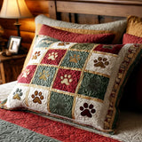 Housse de coussin matelassée – Pattes écarlates