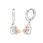Lily™ – boucles d’oreilles motif chat (fermeture ronde) | Maya Deauville