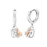 Lily™ – boucles d’oreilles motif chat (fermeture ronde) | Maya Deauville