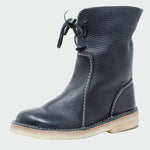 Bottes pour hommes en cuir imperméable avec doublure en laine | Maya Deauville