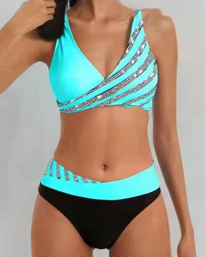Mona – Bikini imprimée aux teintes chaudes | Maya Deauville