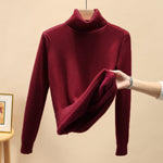 Delphine™ | Pull Luxe Col Roulé Doublé en Fleece | Maya Deauville
