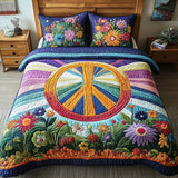 Parure de lit matelassée 3 pièces – Rêves tie-dye