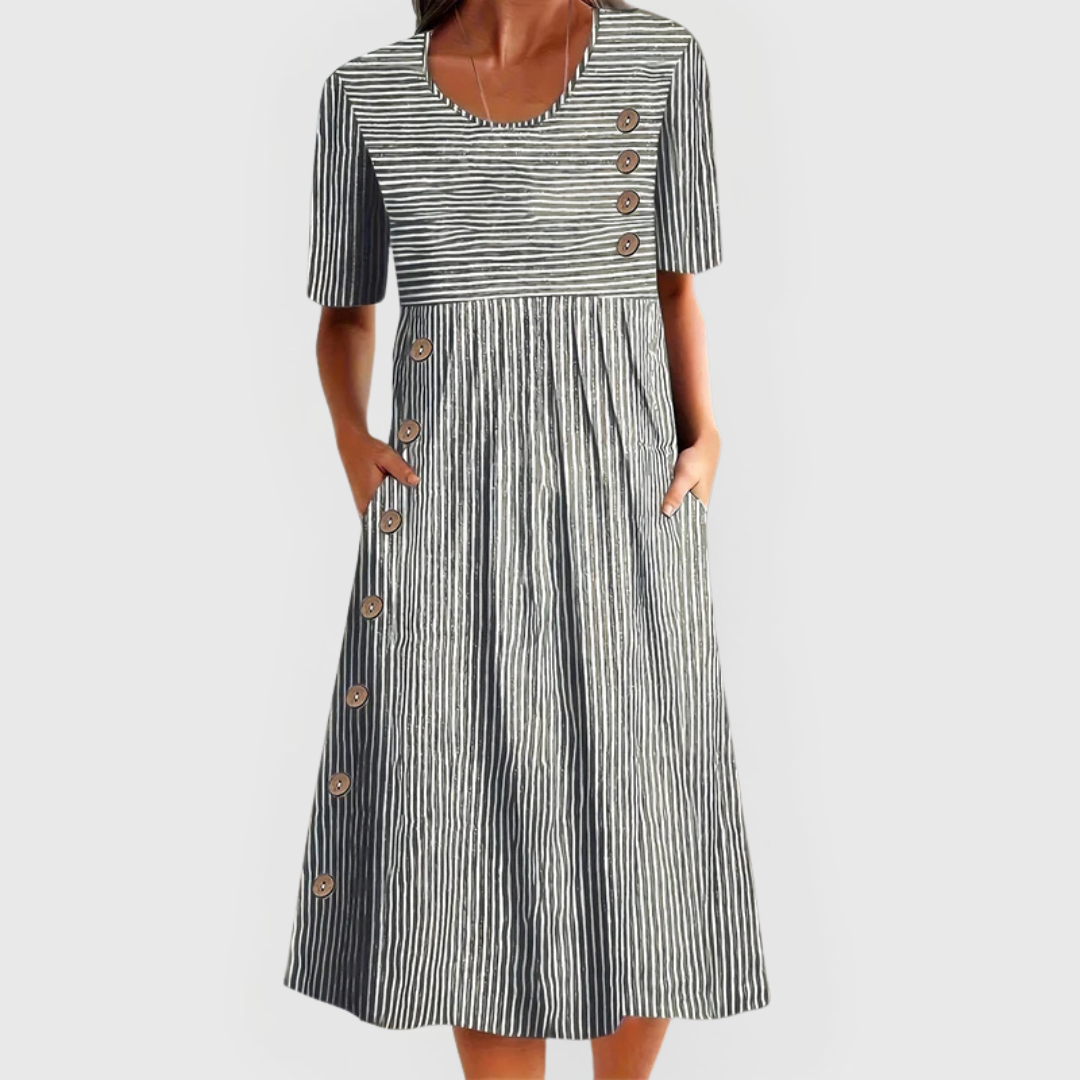JARNA | Robe midi rayée | Maya Deauville