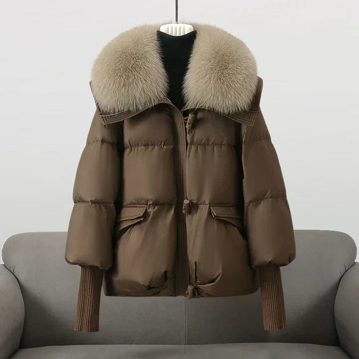 Aurélie™ | Manteau d’Hiver Luxe avec Col Chaud | Maya Deauville