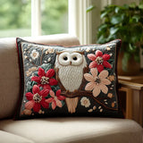 Housse de coussin matelassée – Murmure du hibou