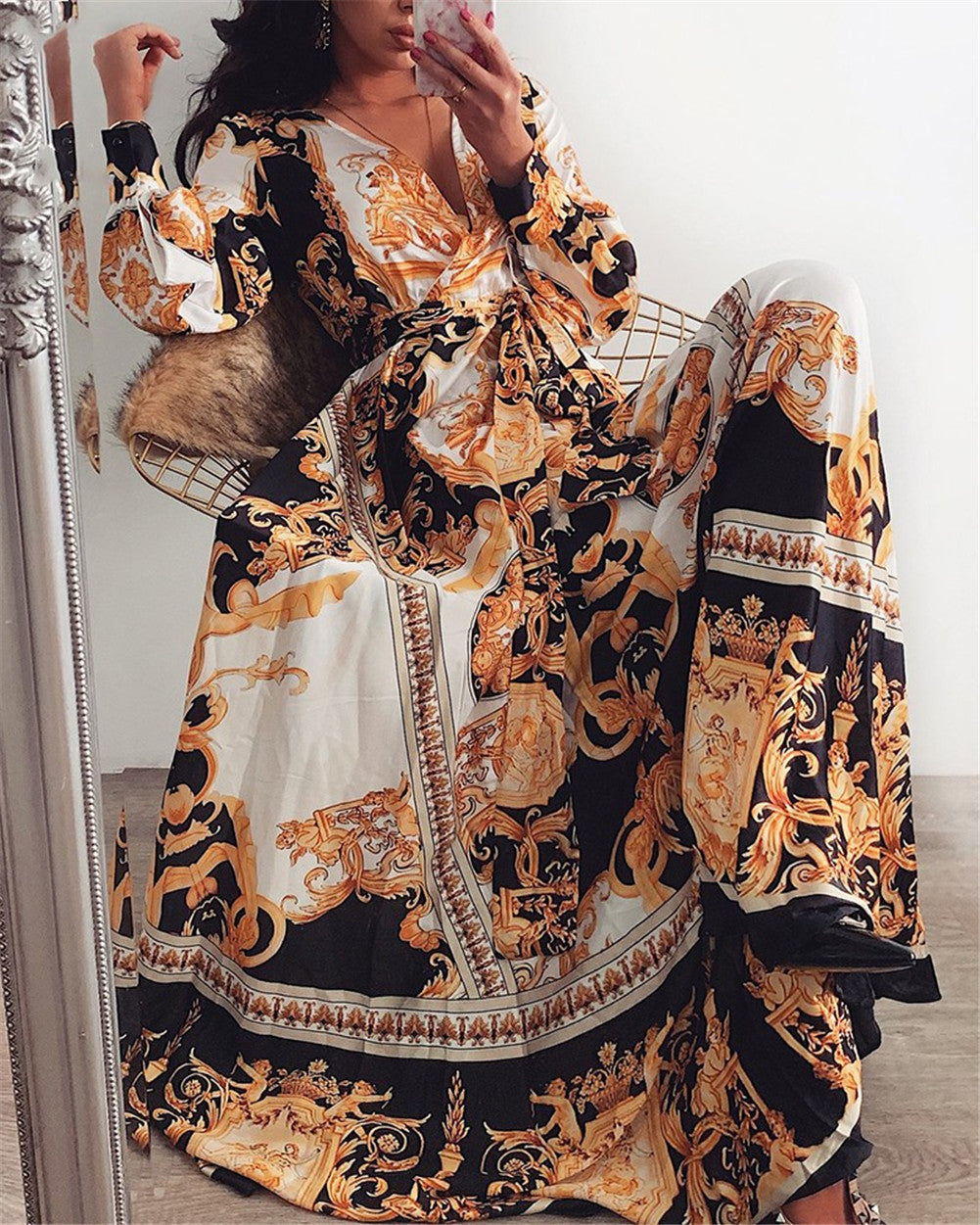 Faye™ | Robe imprimée bohème | Maya Deauville