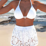 Lana® | Ensemble bikini en dentelle uni élégant | Maya Deauville