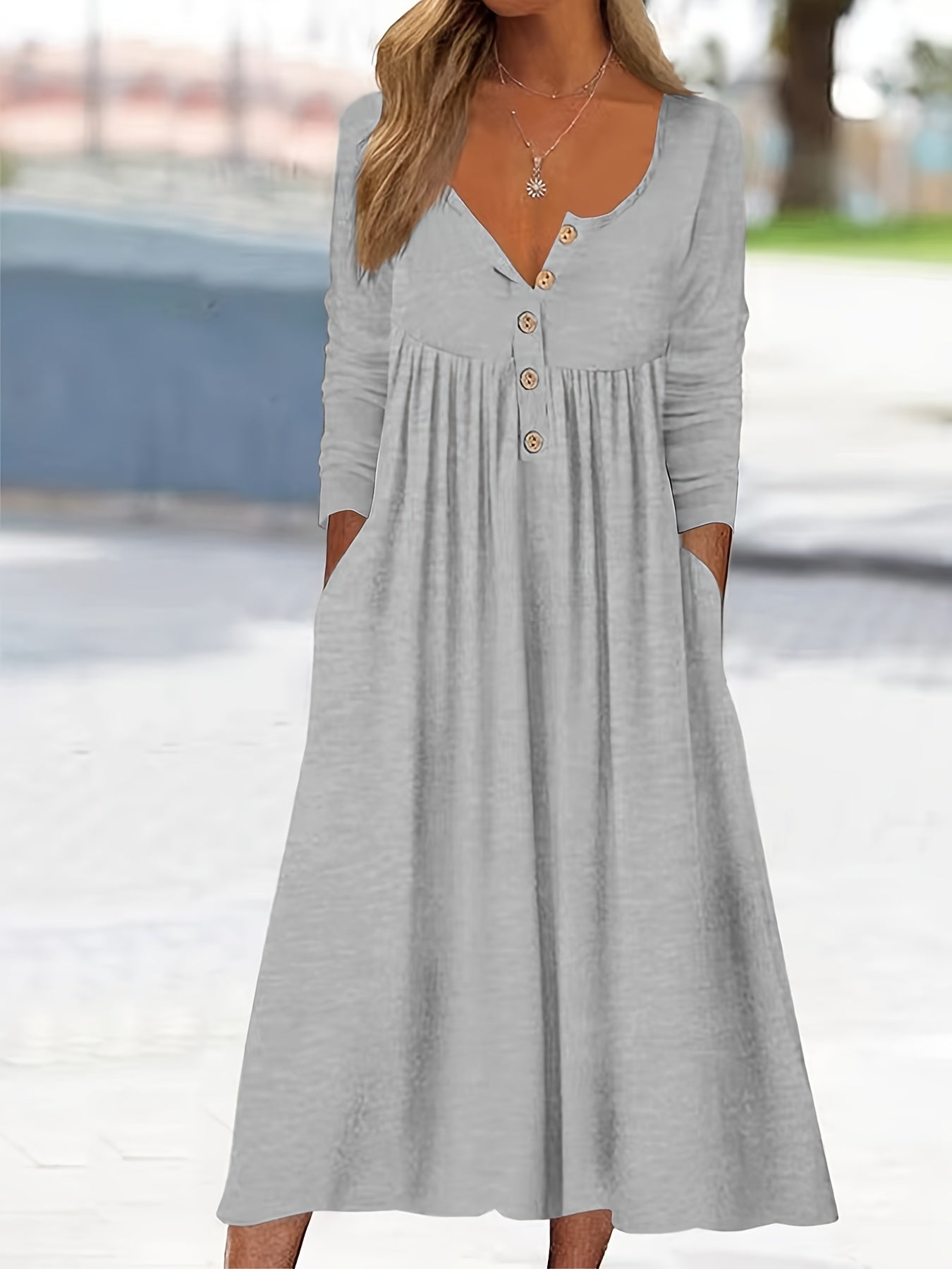ZARA | Robe midi à boutons sur le devant | Maya Deauville