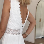 Circe | Robe Camisole en Dentelle à Col V | Maya Deauville