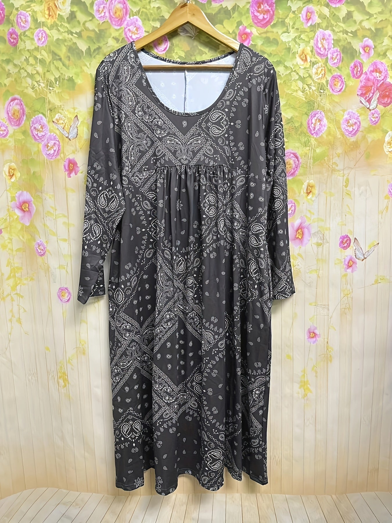 Elowen™ | Robe midi décontractée à manches longues | Maya Deauville