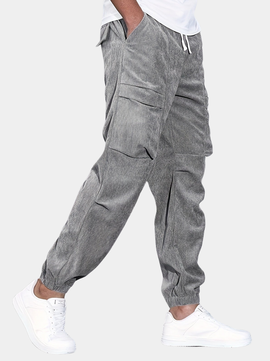 Rossi Roma™ | Pantalon cargo en velours côtelé | Maya Deauville
