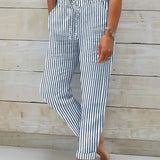 Faye™ | Pantalon rayé léger | Maya Deauville
