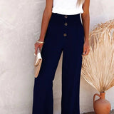 Riana™ | Pantalon taille haute coupe relax | Maya Deauville