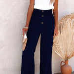 Riana | Pantalon Taille Haute Détendu | Maya Deauville