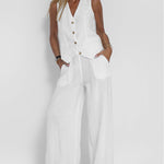 Aira | Ensemble Gilet Boutonné & Pantalon Large | Maya Deauville