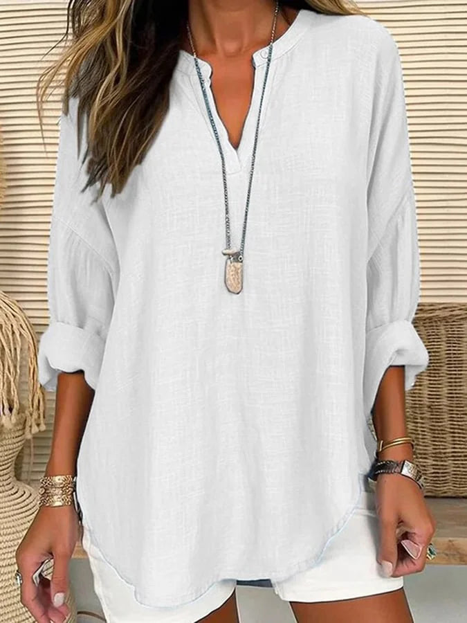 Léna™ | Chemise de plage en coton léger | Maya Deauville