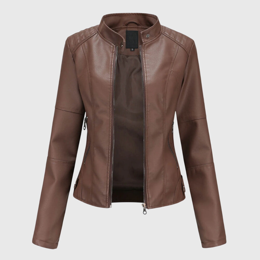 Giorgina™ | Veste en Cuir Élégante pour Femmes | Maya Deauville