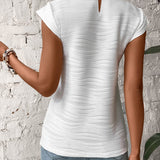 Eva™ | Élégante Blouse à Col Montant | Maya Deauville