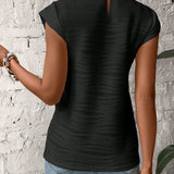 Eva™ | Élégante Blouse à Col Montant | Maya Deauville