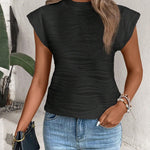 Eva™ | Élégante Blouse à Col Montant | Maya Deauville