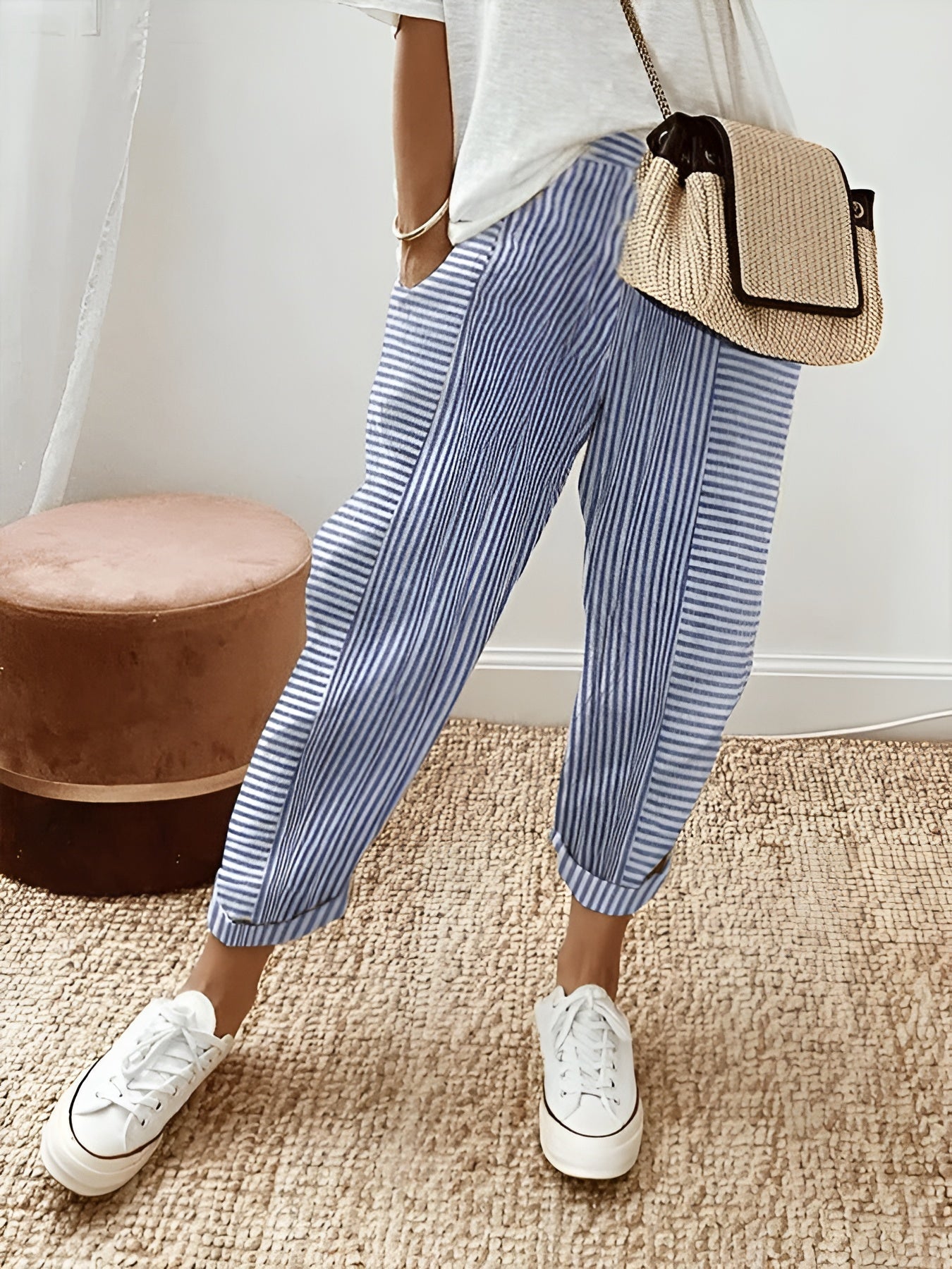 Leura™ | Pantalon Rayé Chic | Maya Deauville