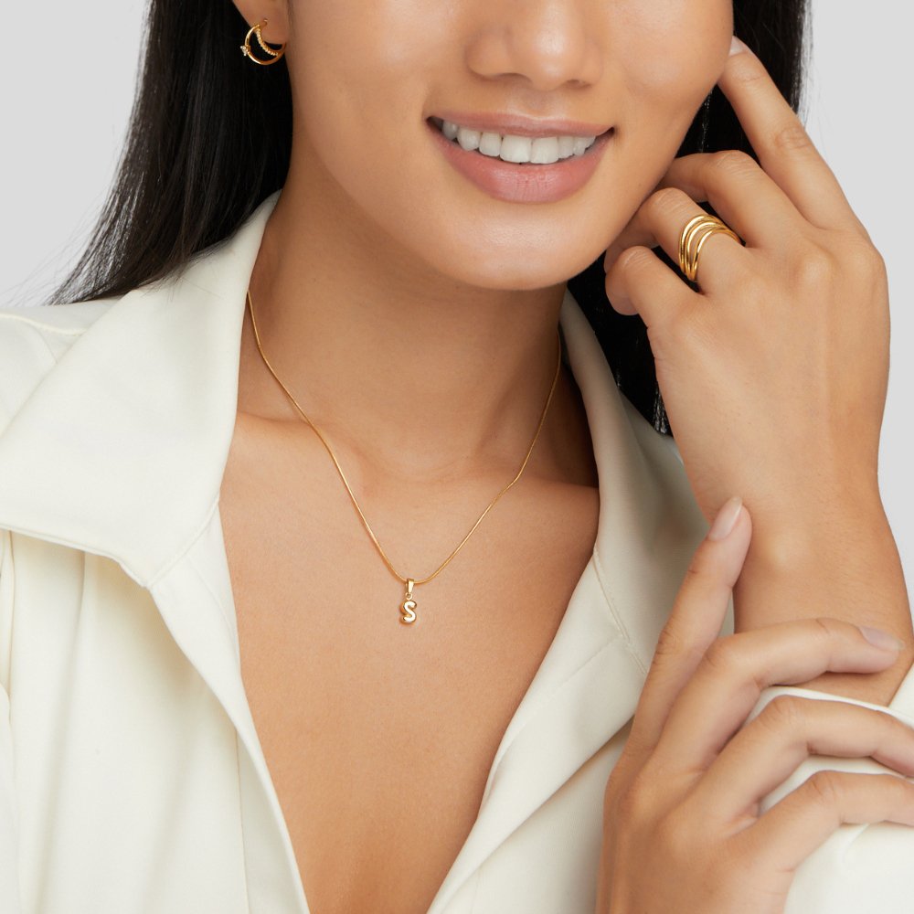 Collier Lettre Bubble Chic | Maya Deauville