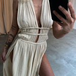 Zolla | Robe Texturée à Fente | Maya Deauville