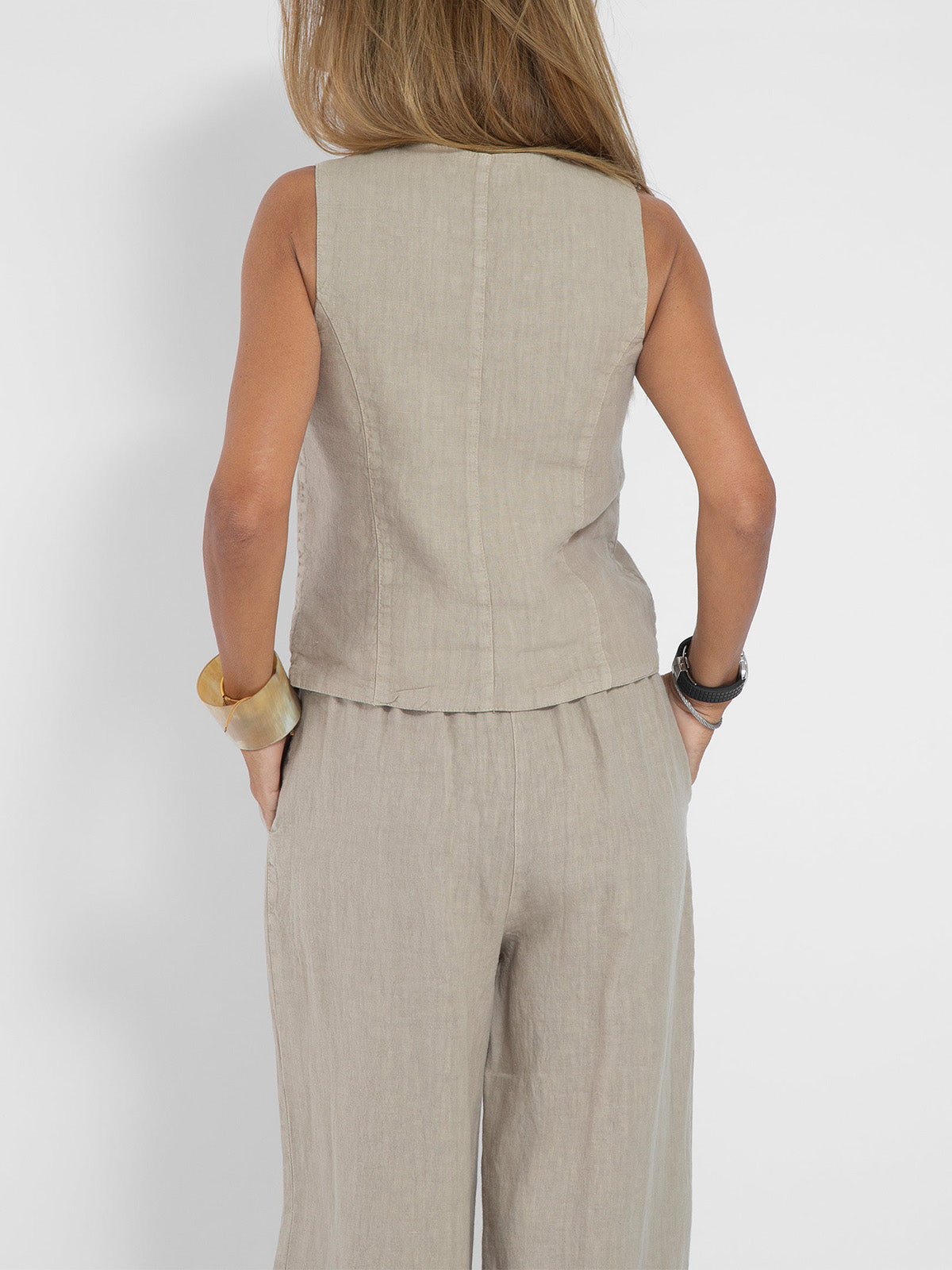 Aira | Ensemble Gilet Boutonné & Pantalon Large | Maya Deauville