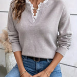 Gillian™ Pull élégant à Col en V | Maya Deauville
