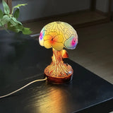 Lampe champignon florale bohème chic