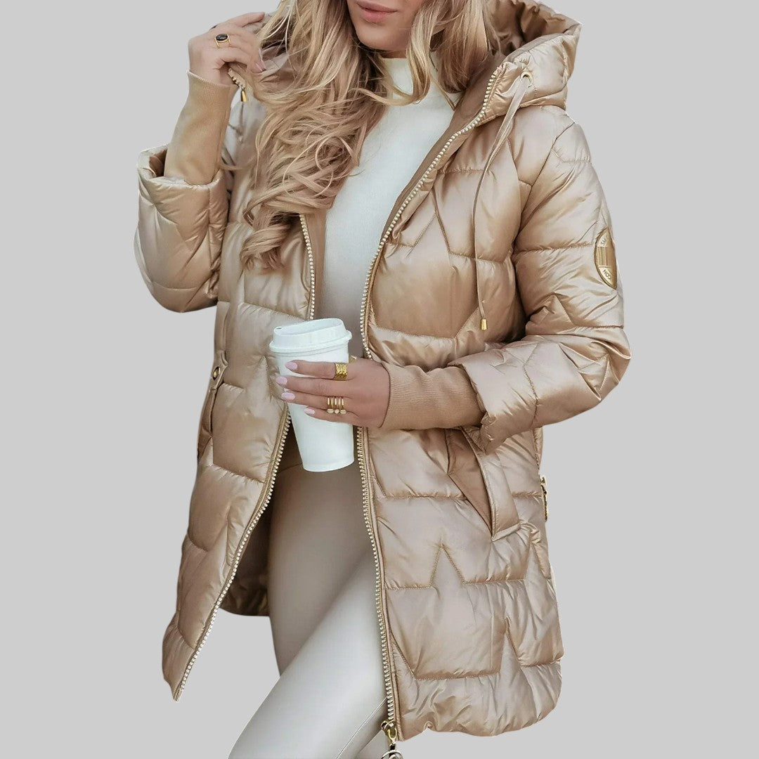 Cecilia | Manteau d’automne élégant avec capuche | Maya Deauville