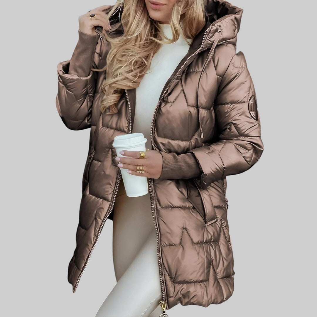Cecilia | Manteau d’automne élégant avec capuche | Maya Deauville
