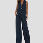 Aira | Ensemble Gilet Boutonné & Pantalon Large | Maya Deauville