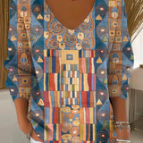 Béatrice – Pull coloré avec col en V | Maya Deauville