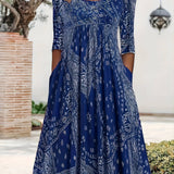 Elowen™ | Robe midi décontractée à manches longues | Maya Deauville