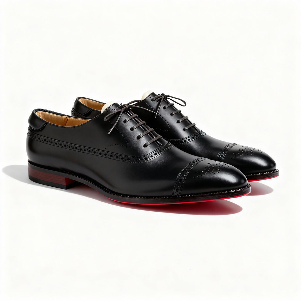 Gautier™ | Richelieus élégants en cuir à finition brogue | Maya Deauville