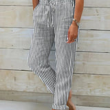 Faye™ | Pantalon rayé léger | Maya Deauville