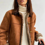 Sophie™ | Veste teddy boutonnée effet daim | Maya Deauville