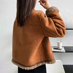 Sophie™ | Veste teddy boutonnée effet daim | Maya Deauville