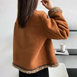 Sophie™ | Veste teddy boutonnée effet daim | Maya Deauville