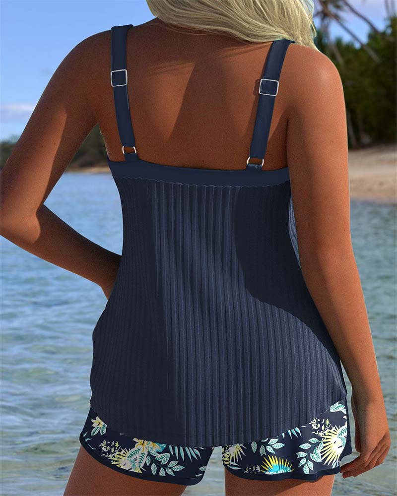 Lana® | Tankini rayée avec short de plage deux pièces | Maya Deauville