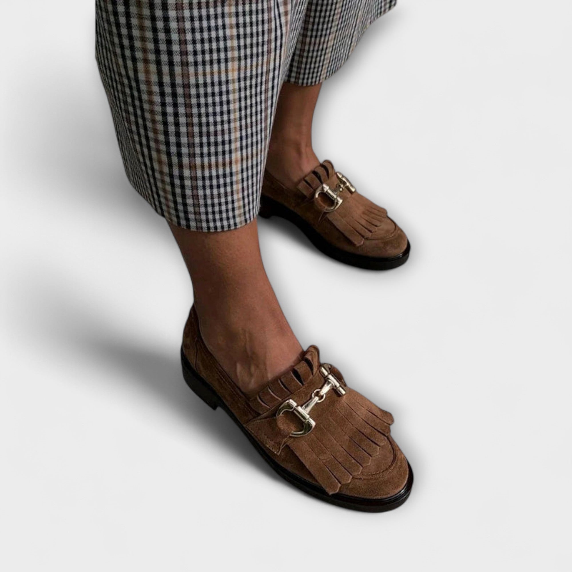 Fleur™ | Mocassins Marron à Bout Ronde | Maya Deauville