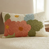 Housse de coussin matelassée – Marguerites rétro