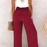 Riana | Pantalon Taille Haute Détendu | Maya Deauville