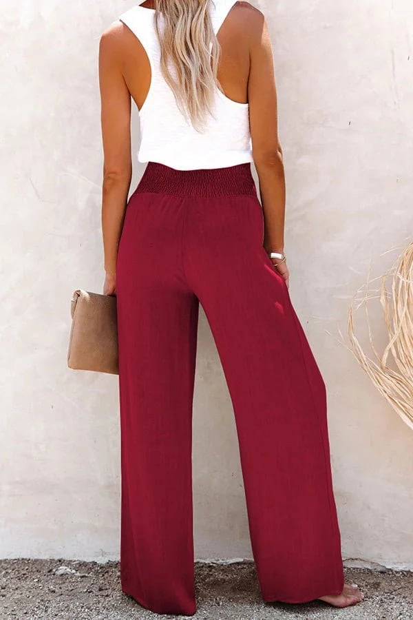 Riana™ | Pantalon taille haute coupe relax | Maya Deauville