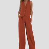 Aira | Ensemble Gilet Boutonné & Pantalon Large | Maya Deauville