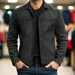 Omar™ | Veste minimaliste en daim | Maya Deauville